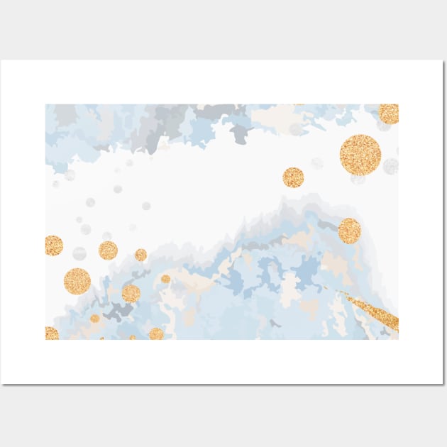 Blue & Gold Glitter Art Wall Art by NewburyBoutique